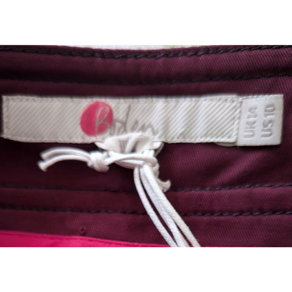 Women's Boden Burgundy Wide Leg Pants Size 10 - Picture 6 of 8